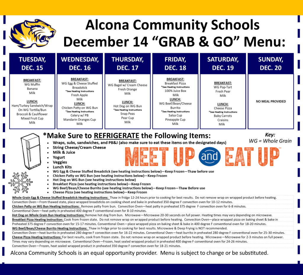 Grab & Go Menu