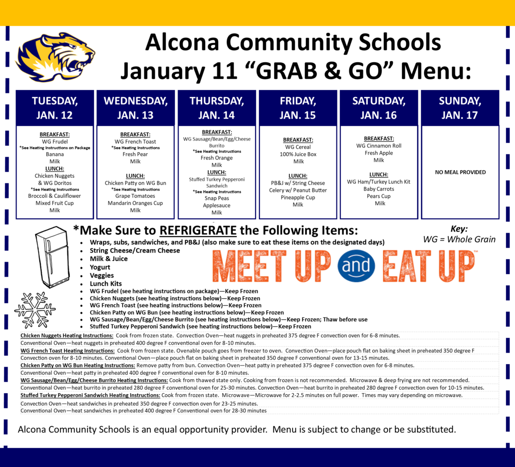 Grab & Go Menu