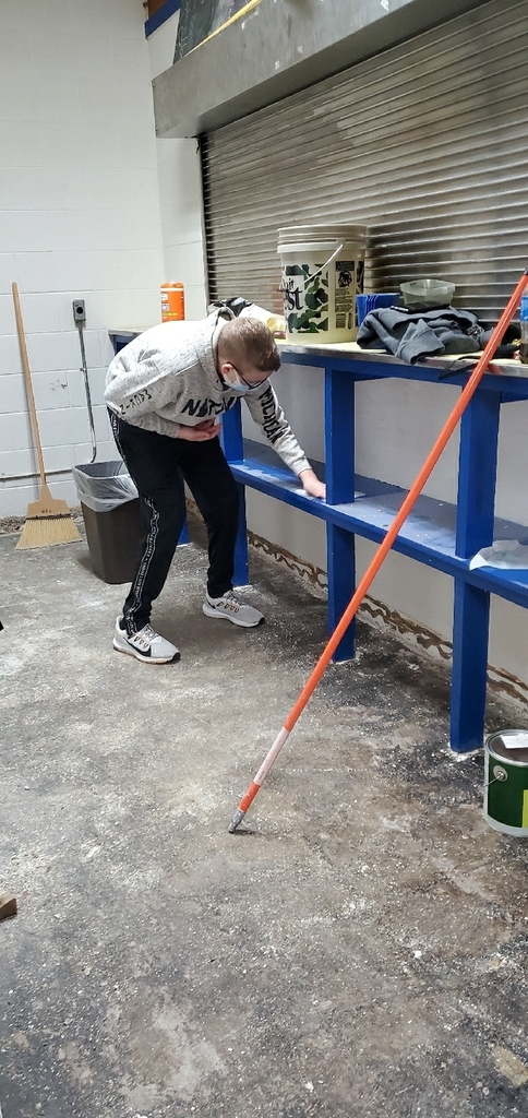 Boy cleaning