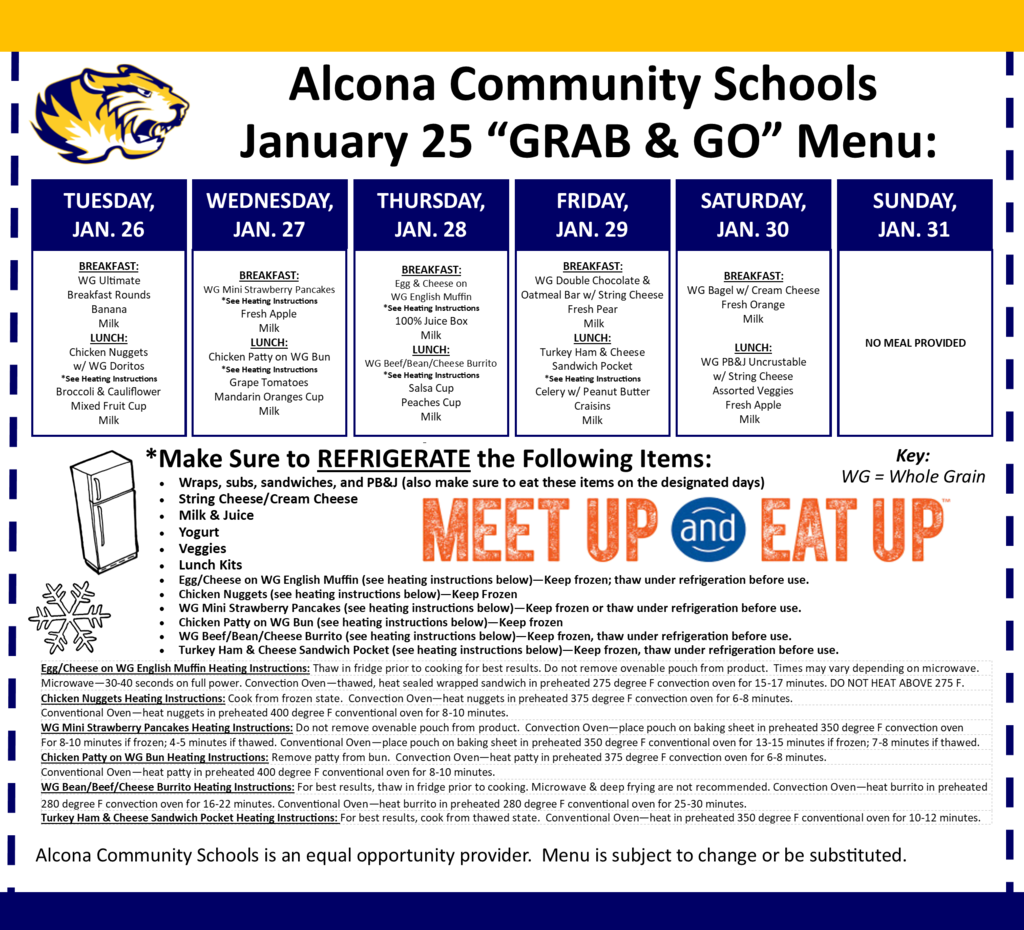 Grab & Go Menu