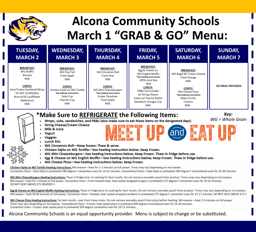 Grab & Go Menu