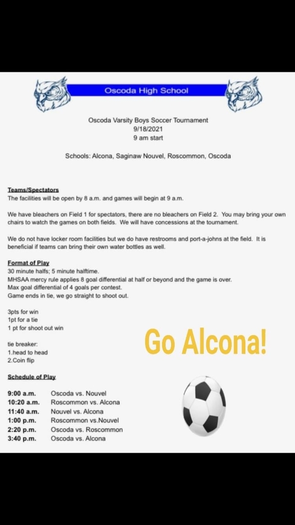 Alcona tournament schedule
