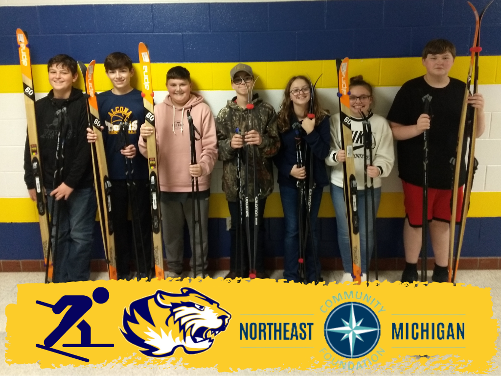 A special congratulations to the 7th-12th grade Alcona XC Ski Club for being awarded a grant through the Community Foundation for Northeast Michigan to purchase equipment. Thank you to the CFNEM for making this club possible! For more information contact Mrs. Hechlik, XC Ski Club Advisor.