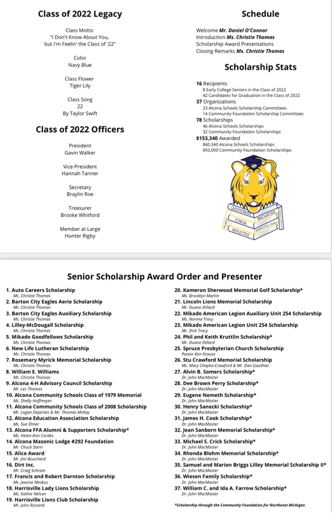 Class of 2022 Senior Awards