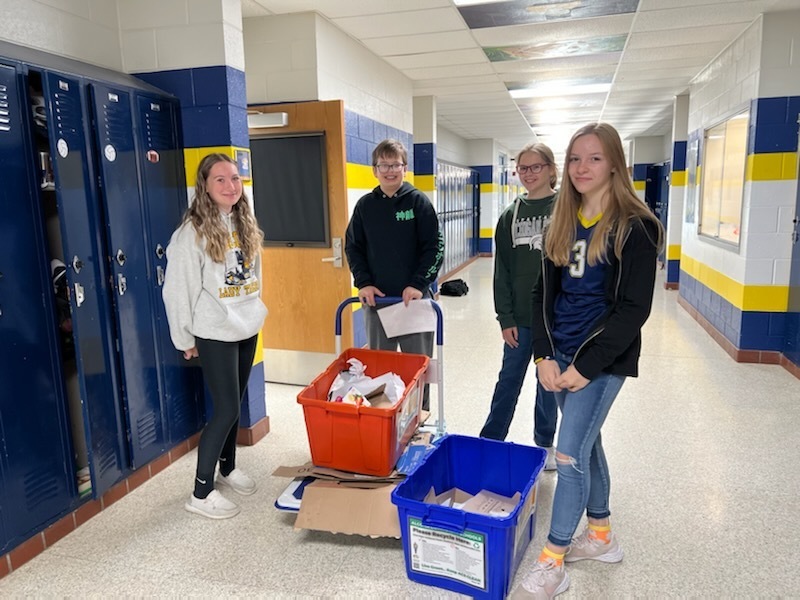 Shout out to the Alcona Junior Honor Society for kicking off recycling in the middle and high school last month. Every Monday 7th and 8th grade AJHS members volunteer their time to recycle paper, cardboard, plastics, cans, and more. #AlconaSchools #AJHS #Reduce #Reuse #Recycle